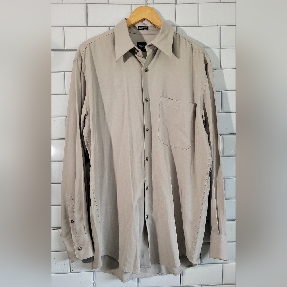 Acorn By Bob Goldfeder Mens Vintage Button Down Dress Shirt Long Sleeve Oversize